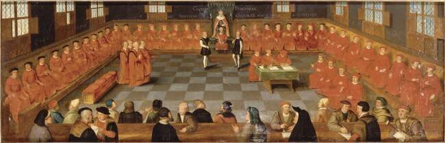 Charles le Téméraire, duc de Bourgogne, préside en habits de guerre, la séance d'ouverture de l'assemblée du Grand Conseil de Bourgogne, tenue à Malines le 4 juillet 1474 Jean Schoeff (d'après)