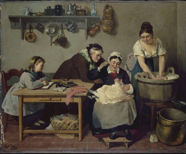 Scène familiale Georges Petit-Wéry