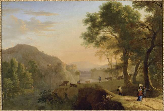 Site d'Italie ; soleil couchant Herman van Swanevelt