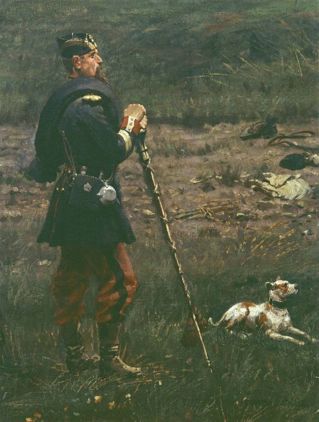 Tambour-major de la Garde impériale et son chien Edouard Detaille