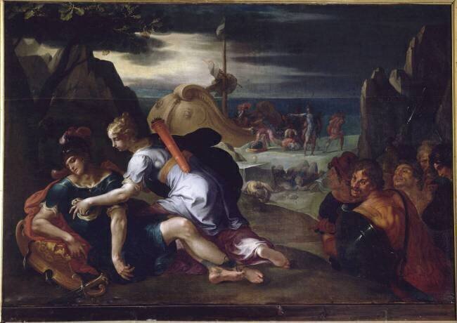Théagène soigné par Chariclée. Ambrosius Bosschaert