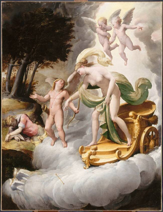 Vénus et Adonis Jacopo Zanguidi