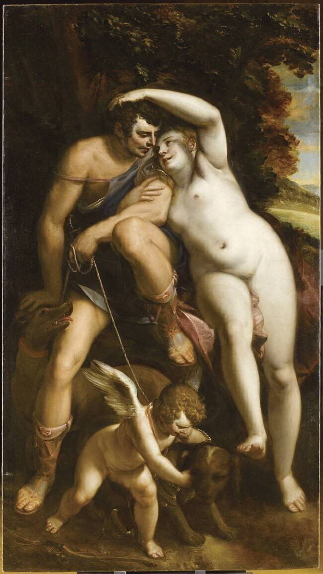 Vénus et Adonis Luca Cambiaso