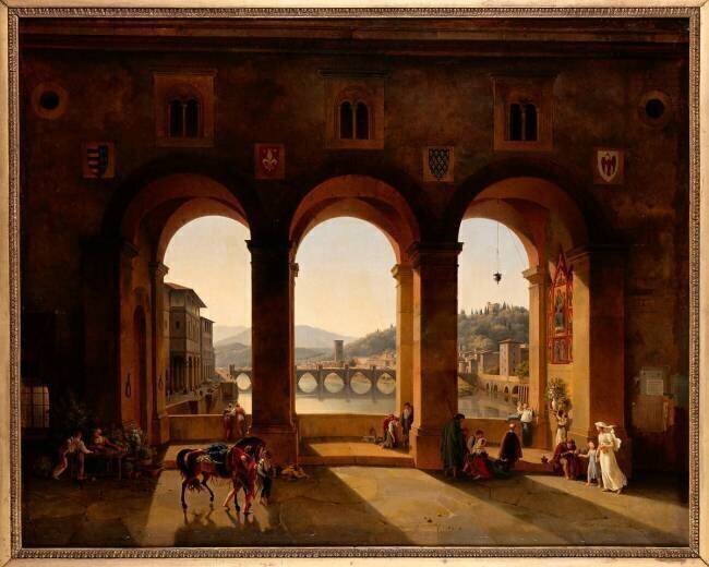 Vue de Florence, Ponte-Vecchio Lancelot-Théodore Turpin de Crissé