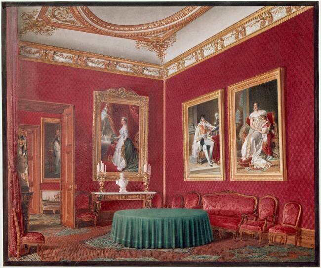Vue de la salle du conseil des ministres au palais des Tuileries Jean-Baptiste Fortuné de Fournier