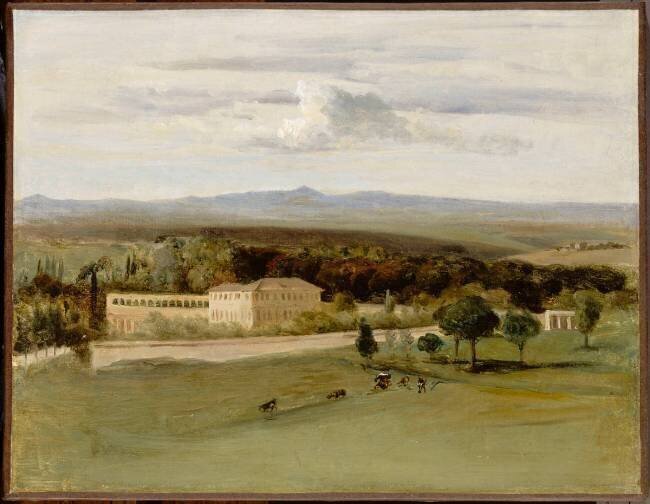 Vue de Rome : l'Orangerie de la Villa Borghese vues depuis la Villa Médicis Edouard Cibot