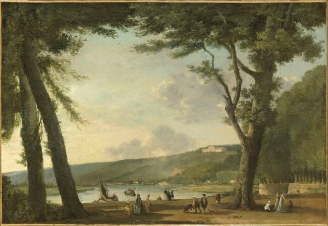 Vue des côteaux de Bellevue prise du parc de Saint-Cloud Louis Gabriel Moreau the Elder
