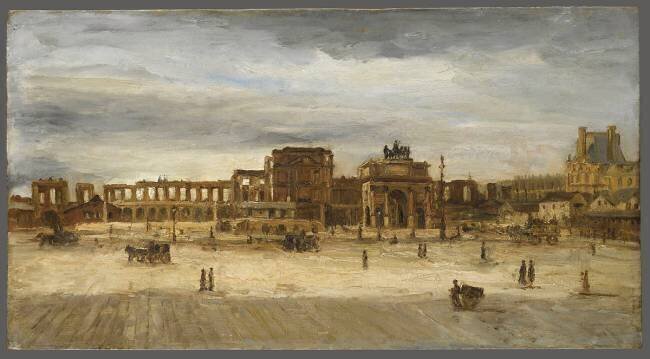 Vue des ruines des Tuileries Barth A