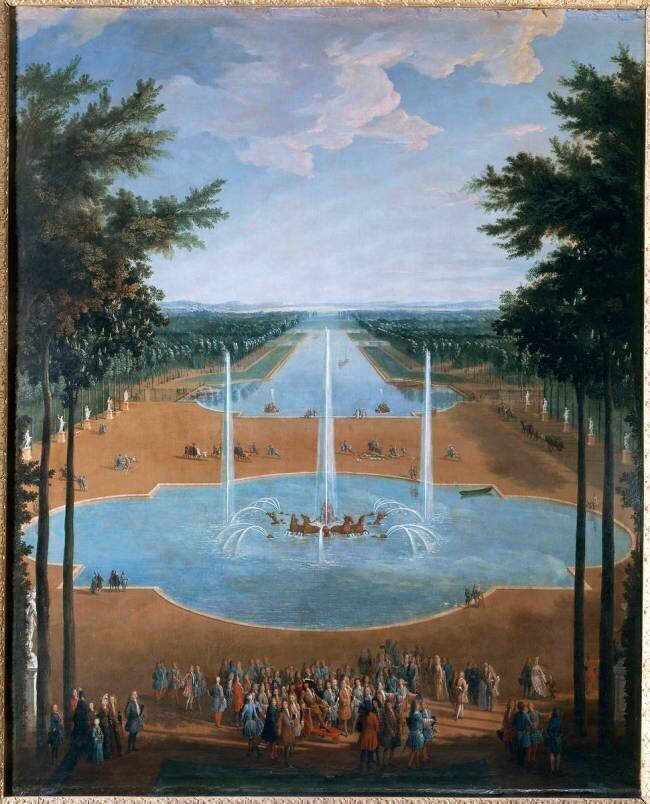 Vue du bassin d'Apollon et du Grand Canal de Versailles en 1713 Pierre Denis Martin