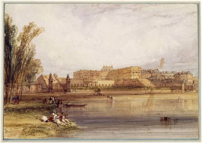 Vue du château de Versailles prise depuis la Pièce d'eau des Suisses William Callow