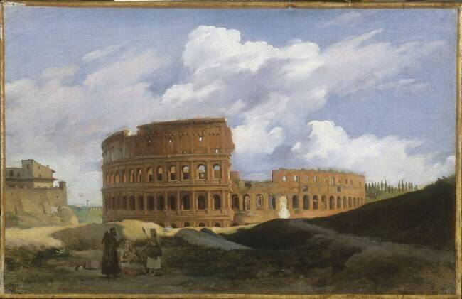 Vue du Colisée à Rome Achille Etna Michallon