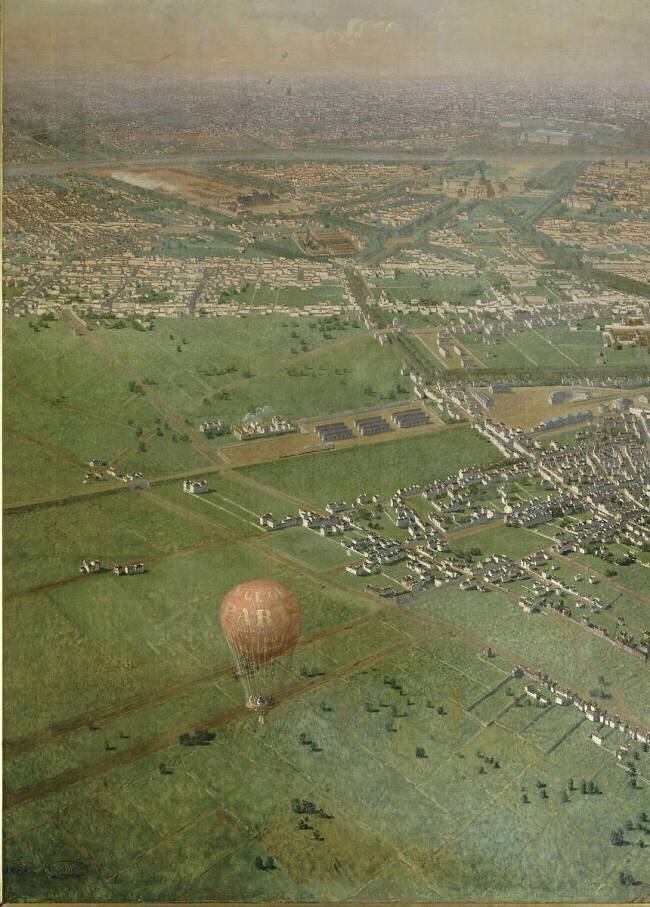 Vue générale de Paris, prise de l'Observatoire, en ballon Victor Navlet