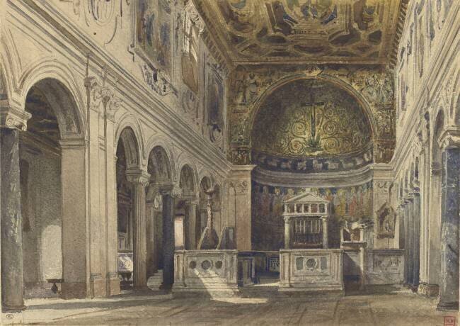 Vue intérieure de l'église Saint-Clément (Rome) Charles Garnier