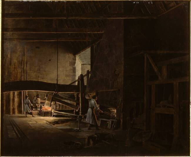 Vue intérieure d'une forge, près de Châtillon-sur-Seine Etienne Bouhot