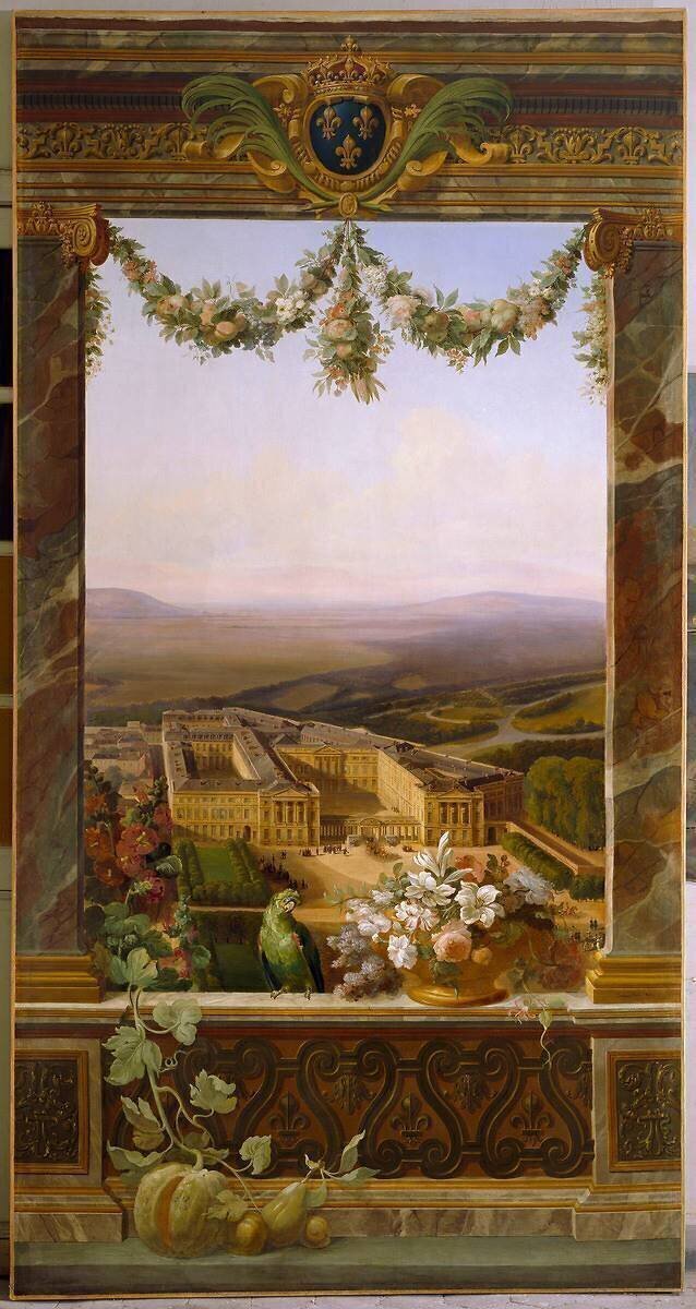 Vue panoramique du château de Compiègne en 1842 Jean-Antoine-Siméon Fort