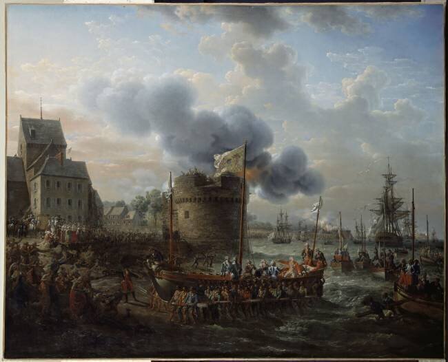  Louis XVI Visits the Works of Cherbourg Harbour Louis-Philippe Crépin