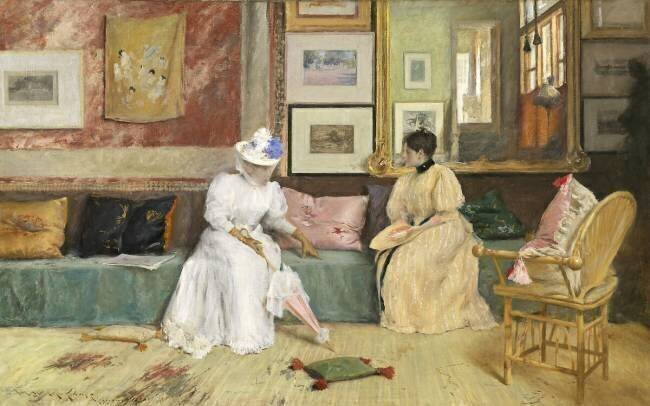 A Friendly Call William Merritt Chase