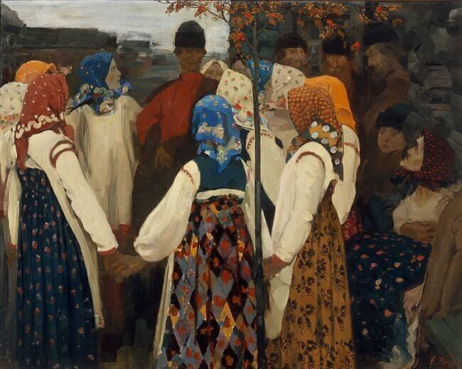 A lad entered the roundel Andrei Petrovich Ryabushkin