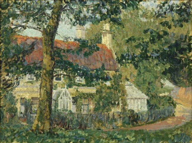 A Red-Roofed Cottage Spencer Frederick Gore