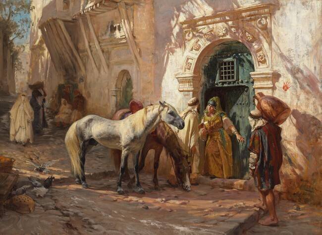 A Scene in Morocco Frederick Arthur Bridgman