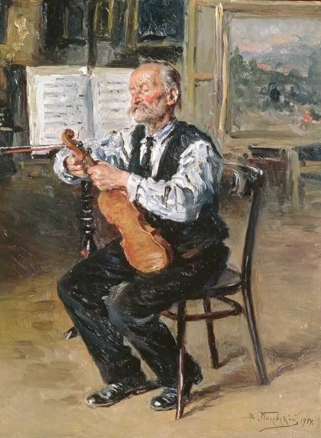 A Violin Maker Vladimir Egorovic Makovsky