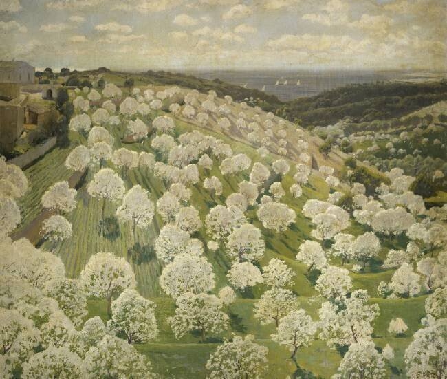 Almond trees in bloom on Majorca Santiago Rusiñol