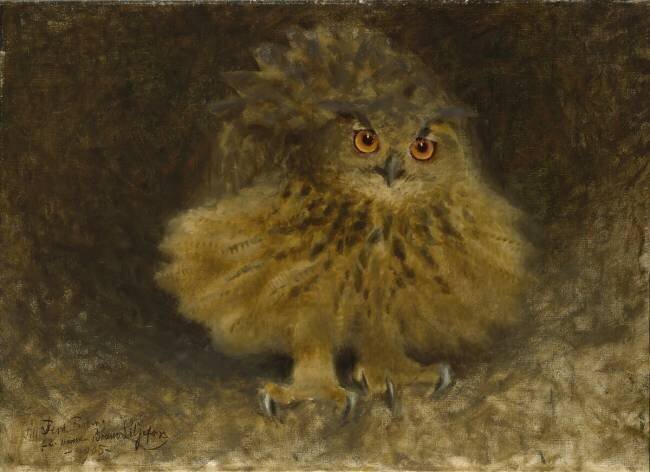 An Eagle Owl Bruno Liljefors