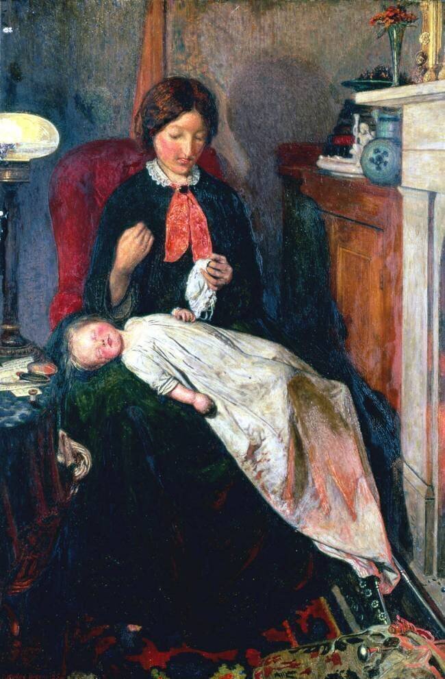 An English Fireside Ford Madox Brown