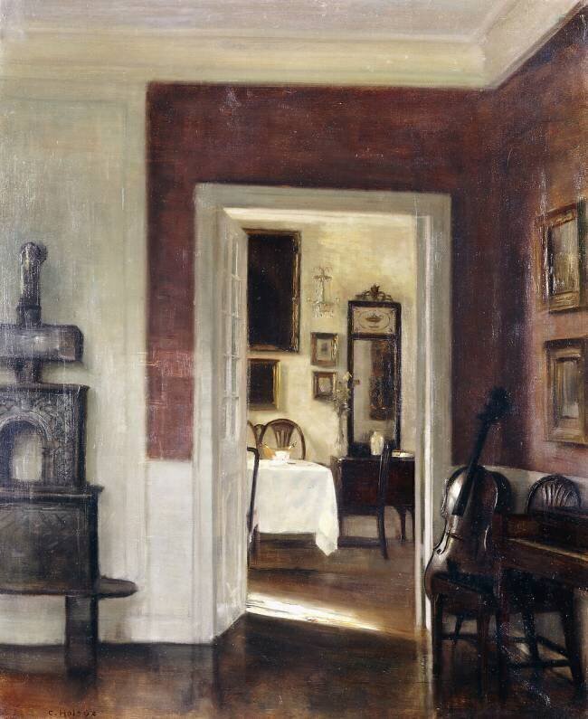 An Interior with a Cello Carl Holsoe