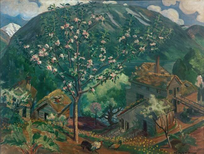 Apple tree in bloom Nikolai Astrup