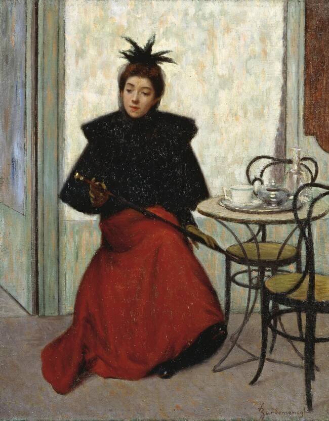 At cafe Federico Zandomeneghi