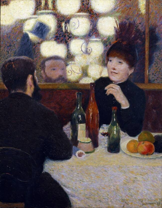At the Cafe de la Nouvelle Athenes Federico Zandomeneghi