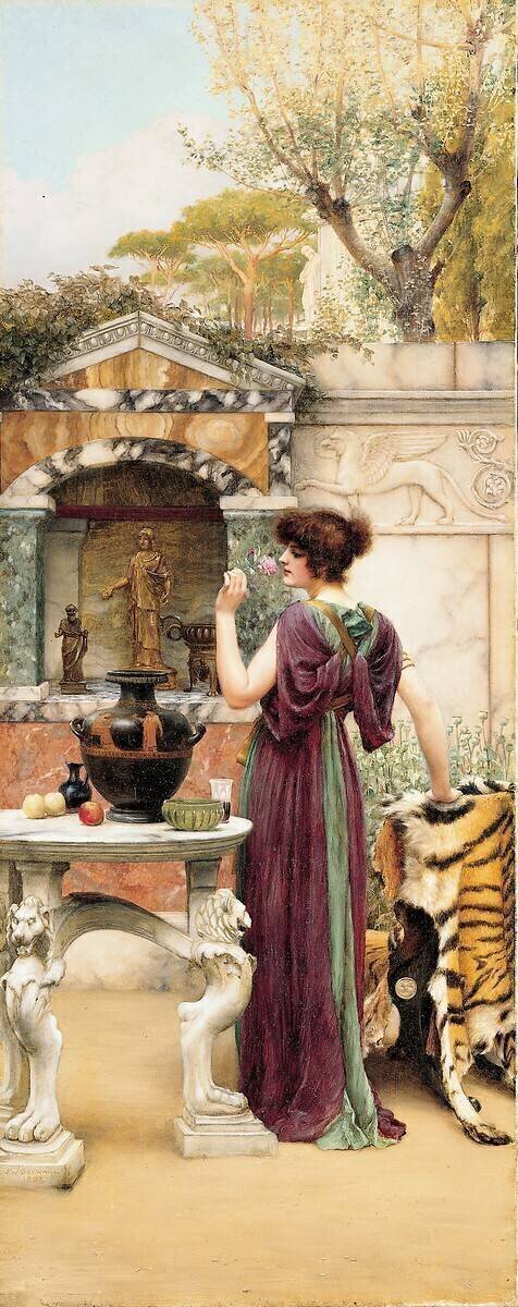 At the Garden Shrine John William Godward