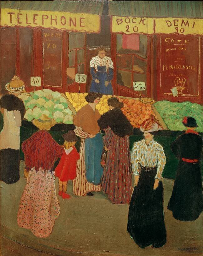 Au marché Félix Vallotton