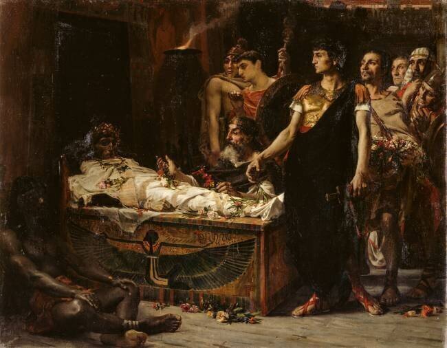 Auguste au tombeau d'Alexandre Jean Eugène Buland