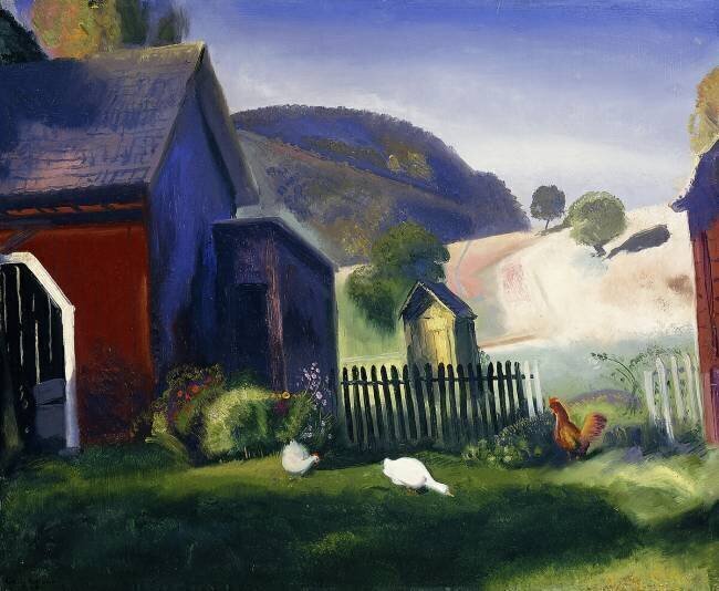 Barnyard and Chickens George Wesley Bellows