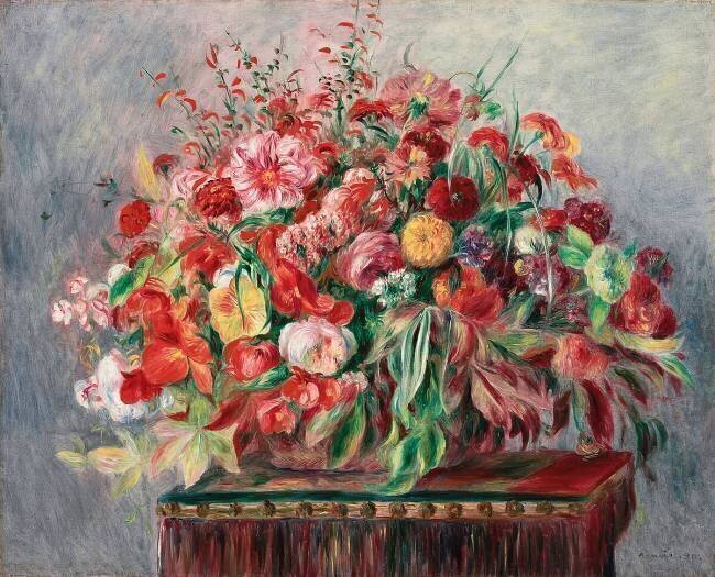 Basket of Flowers Auguste Renoir