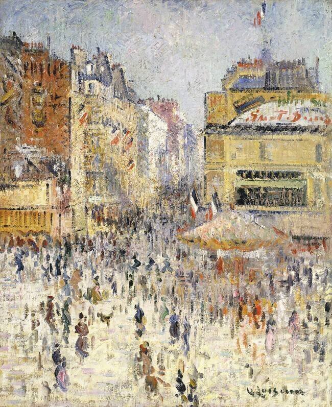 Bastille Day on Rue de Clignancourt Gustave Loiseau