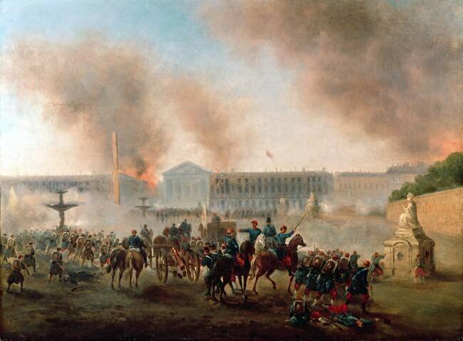 Battle in the Place de la Concorde Gustave Boulanger