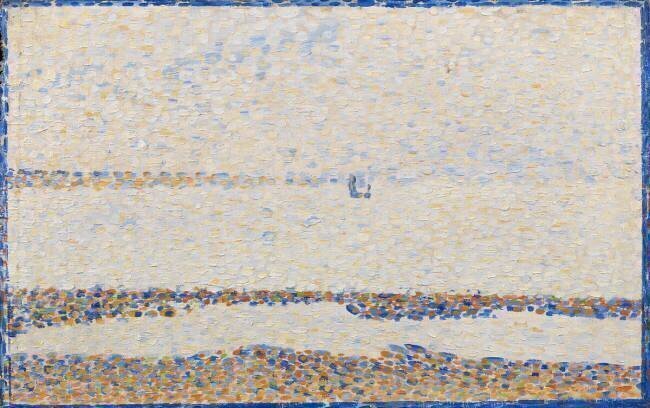 Beach at Gravelines, 1890 (oil on panel) Georges Seurat