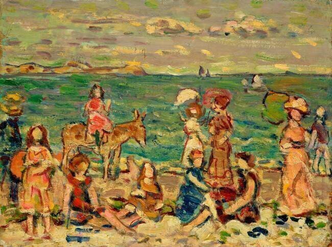Beach Scene Maurice Brazil Prendergast