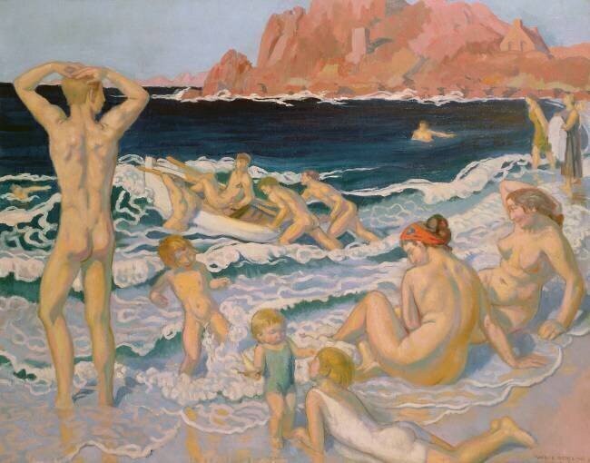 Beach Scene with a Boat Maurice Denis