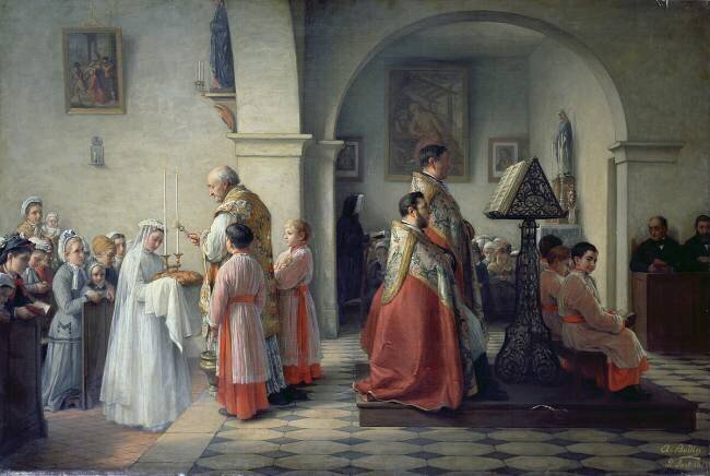 Blessing the Bread Francois Archange Joseph Bodin