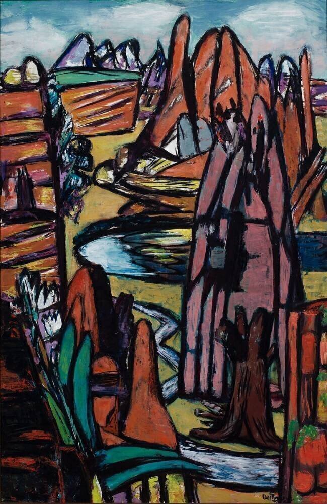 Boulder - Rocky Landscape Max Beckmann