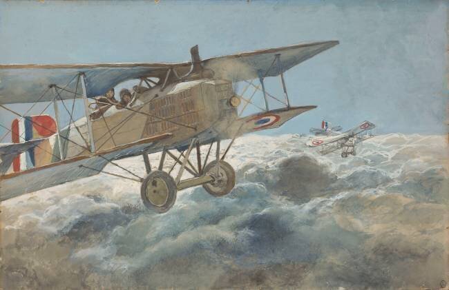 Breguets d'observation au-dessus des nuages François Flameng