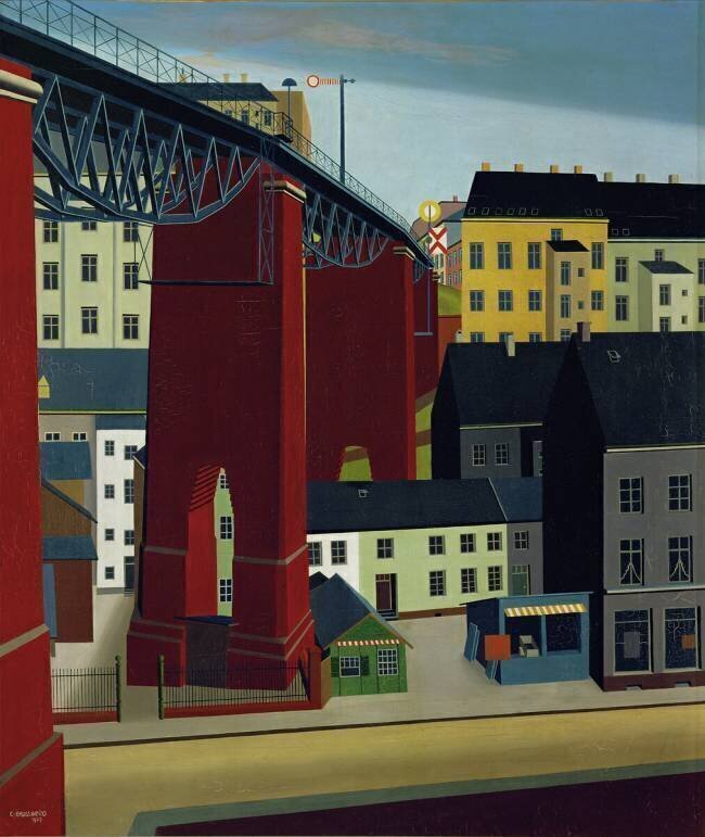 Bridge Across Schwarzbachstrasse in Wuppertal Carl Grossberg