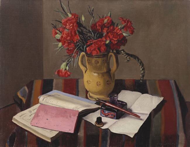Carnations and Account Books Félix Vallotton
