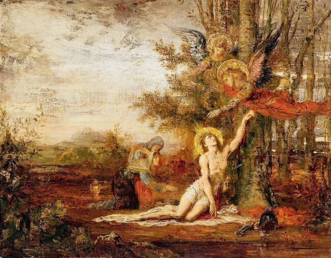 Christ with Angels Gustave Moreau