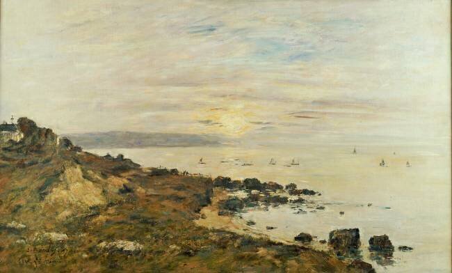 Cliffs at Benerville Eugène Boudin