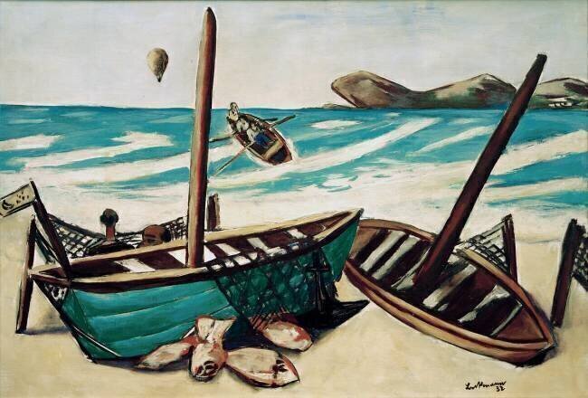 Coastal Landscape with Balloon Max Beckmann